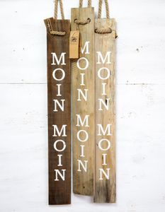 Türschild Moin Moin Holz Holzschild Maritim Landhausstil
