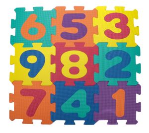 Kinder Puzzlematte mit Zahlen 1-9, herausnehmbaren Zahlen zum Puzzlen