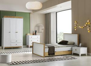 Garnitur Kinderbett Kindermöbel Kinderzimmer Bett Holz Set Schlafzimmer 4tlg Garnitur Kinderbett Kindermöbel Kinderzimmer Bett Holz Set Schlafzimmer 4tlg