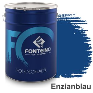 Holzfarbe Holzschutzfarbe Wetterschutzfarbe Holzlack Wasserbasiert - Enzianblau 10L
