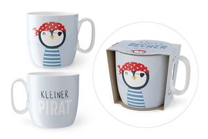 Kinderbecher - Kinderbecher für Dich - Ø 7,4 cm x Höhe 7 cm - Fassungsvermögen 150ml - "Pinguin - Kleiner Pirat