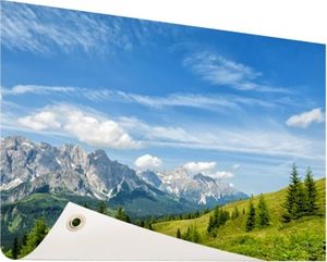 Gartenposter - 120x80 cm - Blick über die Dolomiten  - Modernes Wandbilder