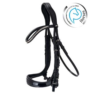 Schockemöhle Sports Kandare Equitus Gamma Trensenazum Black Patent / Silver WB