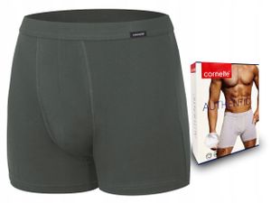 Cornette AUTHENTIC Pánske elastické boxerky Plus Size - Khaki - L