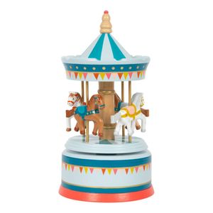 small foot Spieluhr Pferdekarussell Zirkus aus Holz, Dekoration für das Kinderzimmer, spielt zauberhafte Musik, 12321