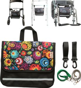 SENIORI multifunktionale Tasche für Rollstühle UNTER DEM SITZ Rollstuhltasche 6U - Folklore