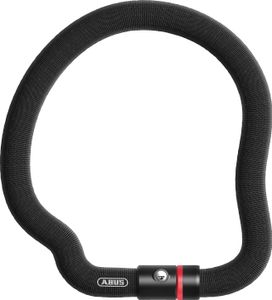 ABUS Kettenschloss Goose Lock – biegsames, klapperfreies Fahrradschloss aus gehärtetem Stahl – 6 mm stark – 110 cm lang – mit Schlüssel  – Schwarz