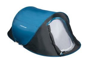Dunlop 2 osoby Zelte Pop-up, Kuppelzelt Camping Outdoor Zelt, Blau/Grau, 255 x 155 x 95 cm