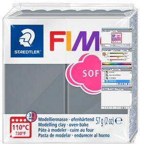 FIMO SOFT Modelliermasse "Trend Colours" sturmgrau 57 g