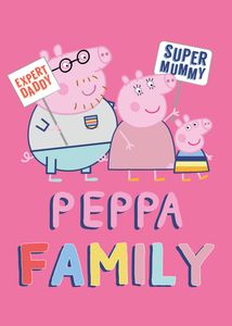 Kinderdecke Peppa Pig Family pink Kinderdecke Peppa Pig Family pink