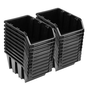 20x Sichtlagerbox Sortierbox Lagerbox Stapelbox schwarz NP8 Lagersystem