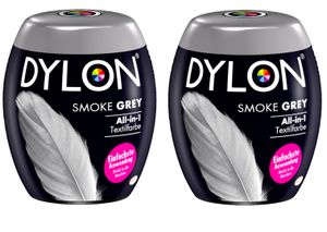 Dylon Maschine Dye Pod rauch Maschinenfarbstoff grau 2x350g Färben Farben