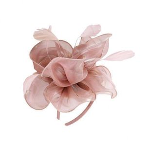 2xLady Flower Fascinator Hat 1920er Gatsby Bridal Headband Cocktail Party Pink Größe 2 Stk