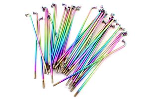 Speichensatz, Speichen - Rainbow -  36 Stück M3,5 x 143,5mm Edelstahl mit Titan Beschichtung, Farbe Regenbogen für alle Simson Modelle