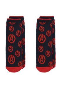 Avengers Kinder Jungen Socken 2 Paar Set Gumminoppen Stopper-Socken Strümpfe , Größe:27/30