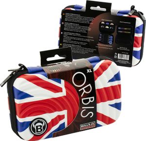 Bull's unisex neutral Orbis HS Carbon Darttasche Dartbox Pfeilaufbewahrung Darts-Etui union jack XL (neutral)