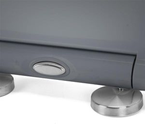 spirella WC Sitz Toilettendeckel Duroplast mit Absenkautomatik und auf Knopfdruck abnehmbar zur Reinigung in Grau – Easy Fix Clip System