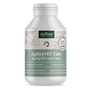 AniForte AgilityVET Gelenktabletten für Hunde 120 Stück - Natürlich & getreidefrei, mit Grünlippmuschel, Kollagen, Omega 3 & Teufelskralle