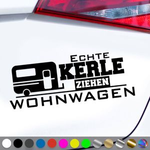PantherPixel Echte Kerle Aufkleber Bus Camper Wohnmobil Wohnwagen Sticker Auto Geschenkidee Farbe Schwarz