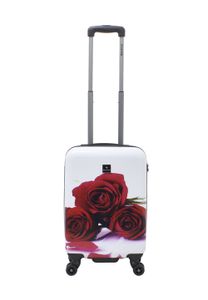 Saxoline Koffer Roses mit praktischem Zahlenschloss weiss-rot One Size