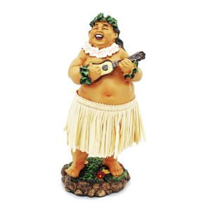 Hawaii miniature Dashboard Hula Doll - Bradda Ed mit Ukulele groß
