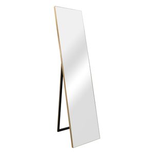 Barletta 150x35 cm zrkadlo po celej dĺžke obdĺžnikové toaletné zrkadlo sklopné zlaté