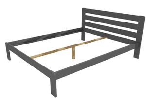 Manželská postel VMK001A masiv borovice (Rozměr: 200 x 200 cm, Barva dřeva: barva šedá)