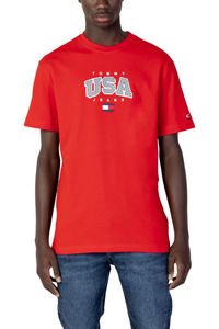 TOMMY HILFIGER JEANS T-shirt Herren Baumwolle Rot GR75948 - Größe: XXL
