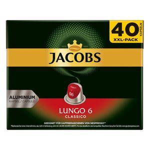 JACOBS Kapseln Lungo Classico 5 x 40 Nespresso®* kompatible Kaffeekapseln
