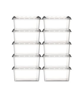 10er Set Aufbewahrungsbox stapelbar Smart Store Classic 10 transparent