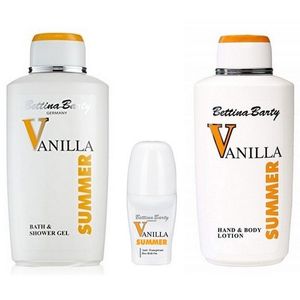 Bettina Barty Summer Vanilla Shower Gel 500ml + Body Lotion 500ml + Deo Roll-On 50ml