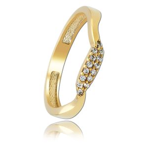 Balia Ring Welle für Damen gefertigt aus 333 Gelbgold mit Zirkonia D2BGR016G60