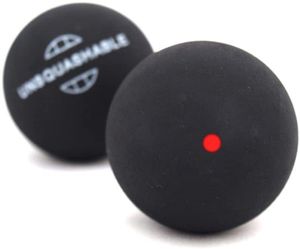 Unsquashable Squash-Ball UNSQUASHABLE rot,  2er Blisterpack