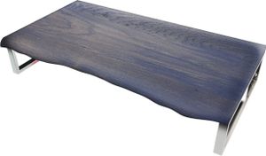 Waschtischplatte mit Baumkante Eiche Rustikal braun geölt 120x50cm