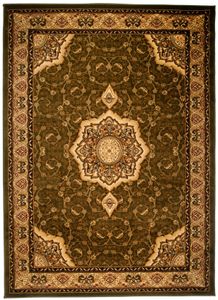 Teppich Wohnzimmer Orientalisch Ornamente Orient Muster Grün 160 x 220 cm ( 5071a-lemon )