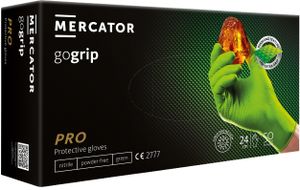 Ochranné nitrilové rukavice Mercator GOGRIP zelené 50ks velikost XL