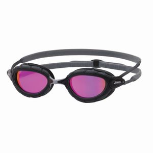 Zoggs Predator Titanium - verspiegelte Schwimmbrille, Farbe:grau schwarz/pink