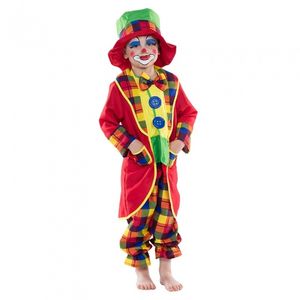 kostüm Clown junior Größe 152 mehrfarbig/rot