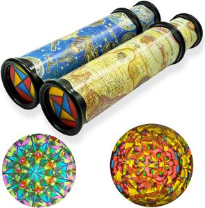2er-Pack klassisches Kaleidoskop-Spielzeug, magisches rotierendes Kaleidoskop, einziehbares langes Kaleidoskop, pädagogisches Spielzeug-Kaleidoskop-Kindergeschenk