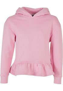 Dětska mikina Urban Classics Girls Organic Volants Hoody girlypink - 110/116