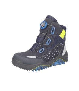 RICOSTA Boots ICE für kleine Weltentdecker HighTech/Textil Schnürung Warmfutter Jungen see/ozean Grau/Blau Größe 39