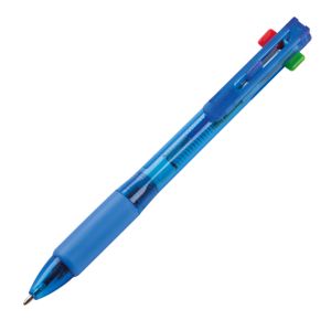 10x 4in1 Kugelschreiber mit 4 Schreibfarben / Kugelschreiberfarbe: blau