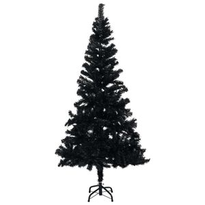 vidaXL Künstlicher Weihnachtsbaum mit Ständer Schwarz 150 cm PVC