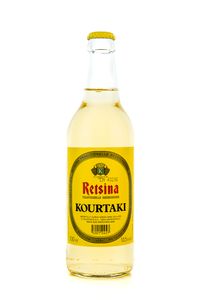 Retsina Kourtaki 500ml trockener geharzter Weißwein aus Griechenland