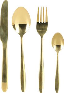 Excellent Houseware | Tafelbestecke Set 24-teilig - Gold - Elegantes Design - Hochwertige Edelstahlqualität