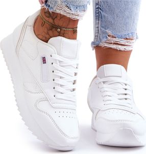 Plateau sneaker leder outlet weiß