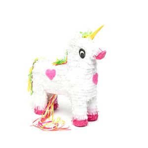 piñata unicorn 41 x 16 x 48 cm Papier weiß