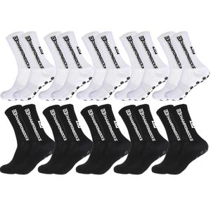 Beautigeir 10 Paar Fußball Socken Männer, Fußballsocken Sportsocken Rutschfeste Sportstrümpfe gr.39-45, Weiß Schwarz