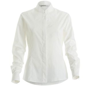 Kustom Kit Damen Hemd / Bluse mit Stehkragen, Langarm RW4507 (36 DE) (Weiß)
