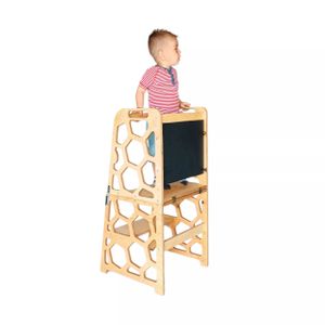 Lernturm für kinder Kinderküche Turm 3in1 Hocker Schreibtisch Montessori Möbel Küchenhelfer klappbar